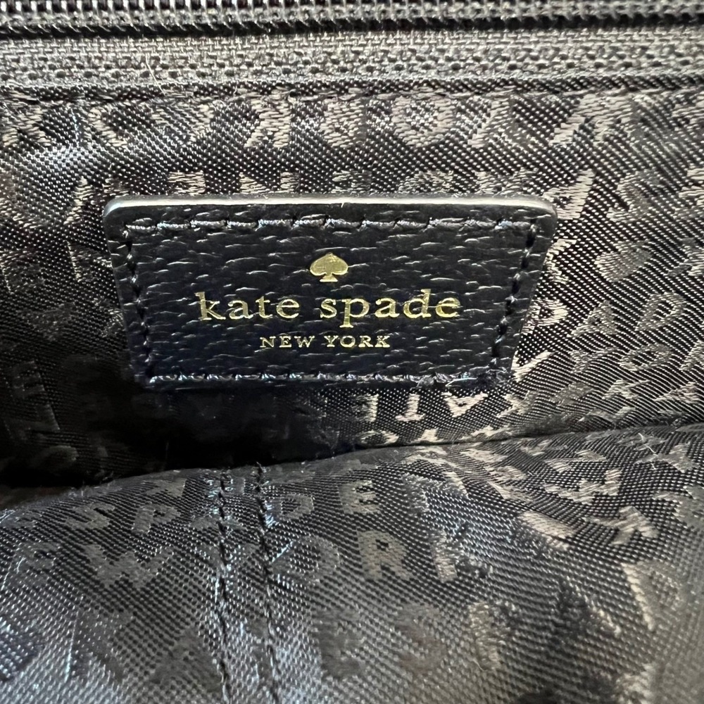 Kate Spade Grove Street Carli WKRU4192 Black Leather Satchel Dome Bag - Picture 3 of 7